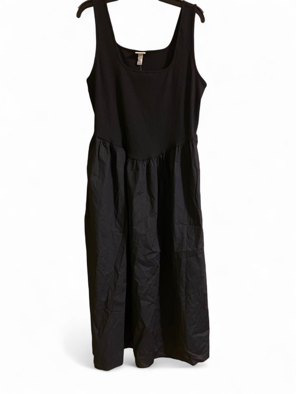 a new day Black Sleeveless Tiered Midi Dress for women